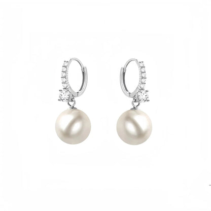 Breast Cancer Awareness | White Hanging Pearl Drops | 1+1 Free Today