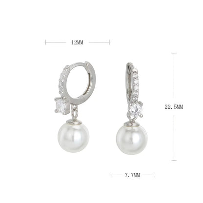 Breast Cancer Awareness | White Hanging Pearl Drops | 1+1 Free Today