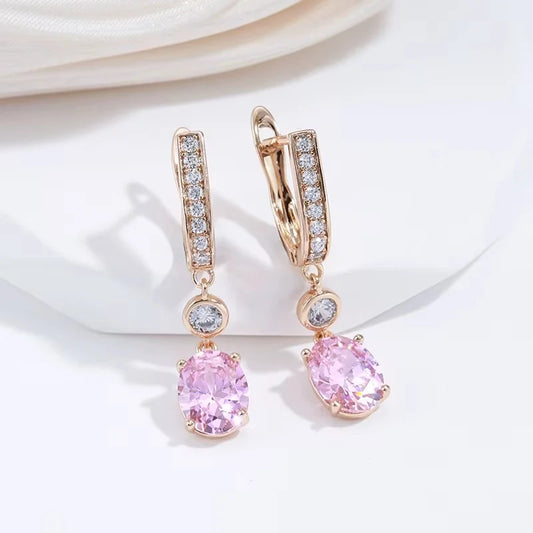 Breast Cancer Awareness | Hanging Sparkle Earrings
