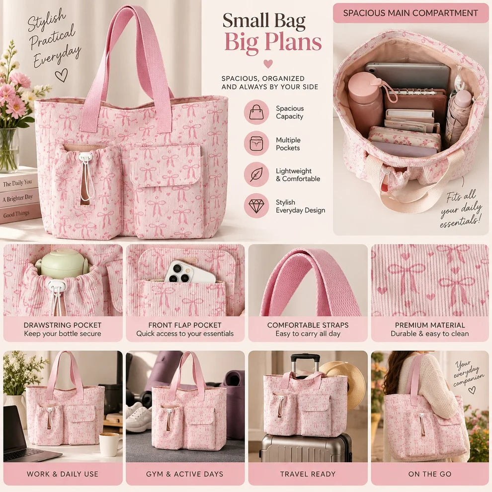 Breast Cancer Awareness Ribbon Bag