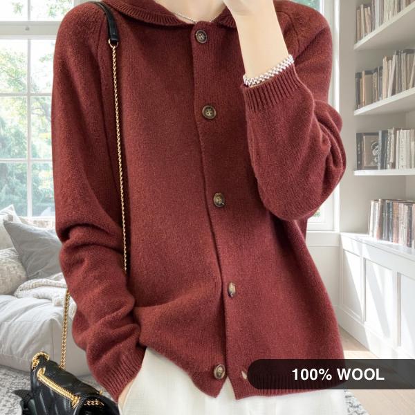 ADALINE | Wool Cardigan 100% Pure Wool