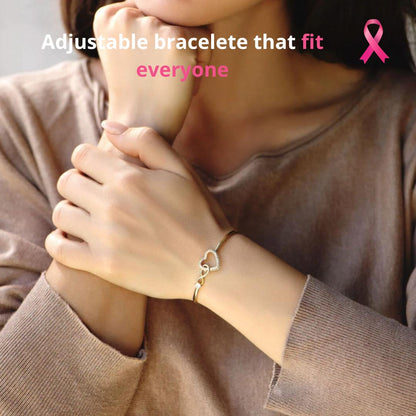 Breast Cancer Support Heart Bracelets | Get 1+1 Free!