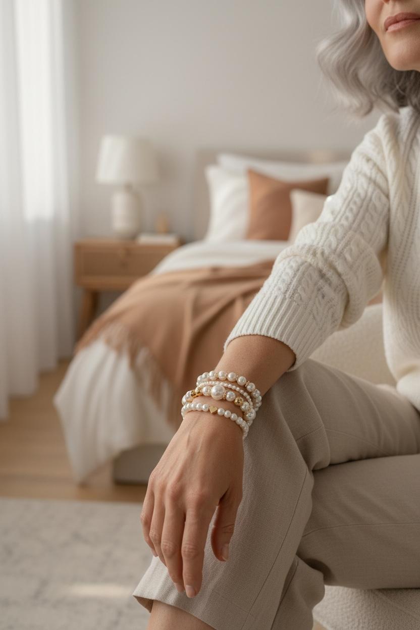 Pearl Bracelet Set | Supporting Breast Cancer Awareness | 1+1 Free