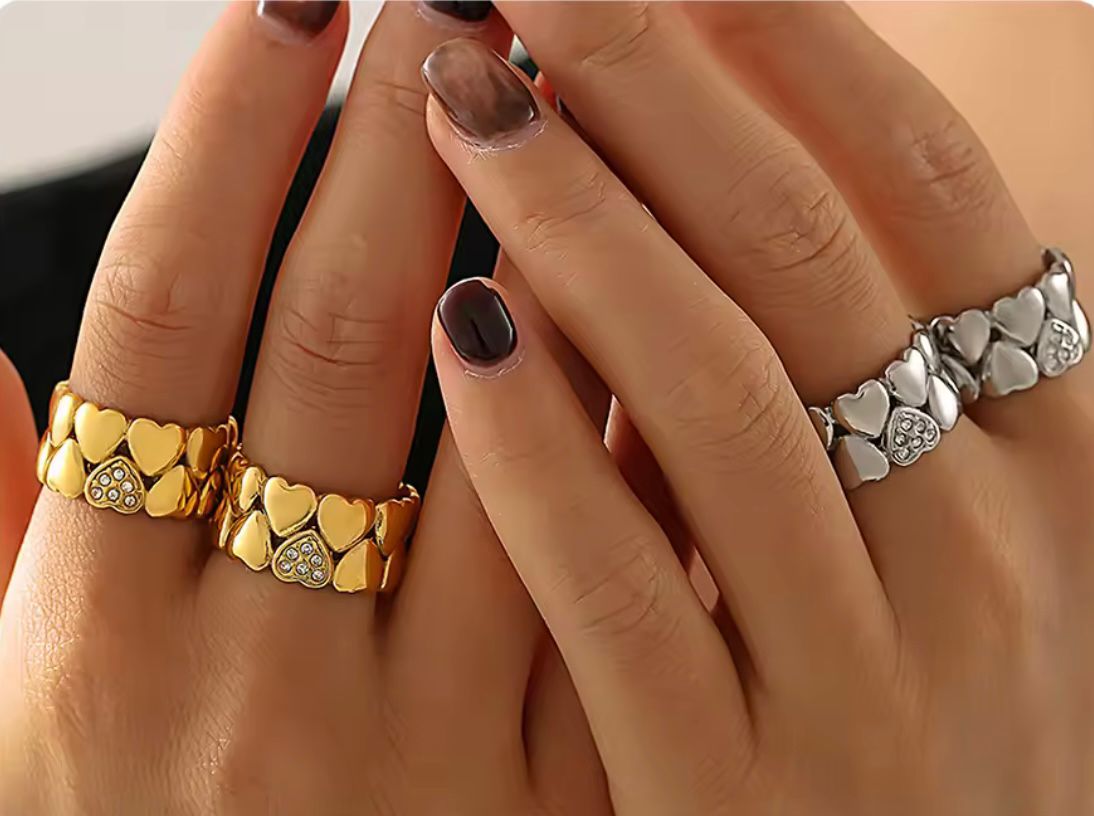 Breast Cancer Support Heart Ring