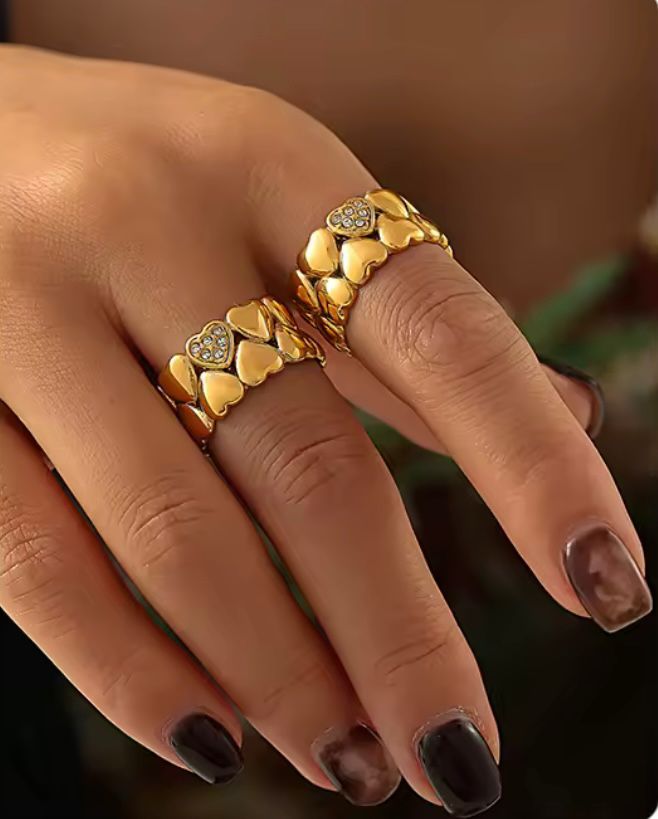 Breast Cancer Support Heart Ring