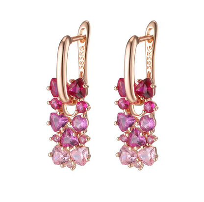 Breast Cancer Awareness Gradient Stone Earrings | 1+1 Free Today