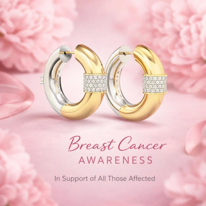 Sophisticated Breast Cancer Awareness Earrings | Stainless Steel Elegance | 1+1 Free