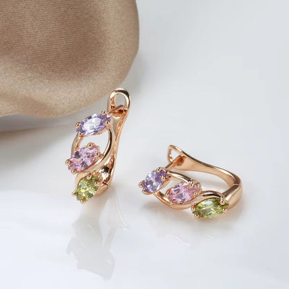 All Awareness – Elegant Colorful Zircon Hoop Earrings | 1+1 Free