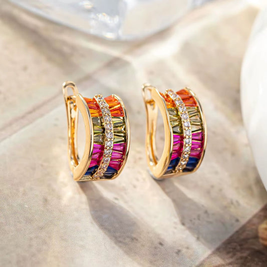 Limited Edition Rainbow Awareness Earrings for Breast Cancer Support | 1+1 Free Today |