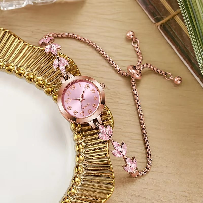 Strength in Time | Elegant Breast Cancer Awareness Bracelet Watch