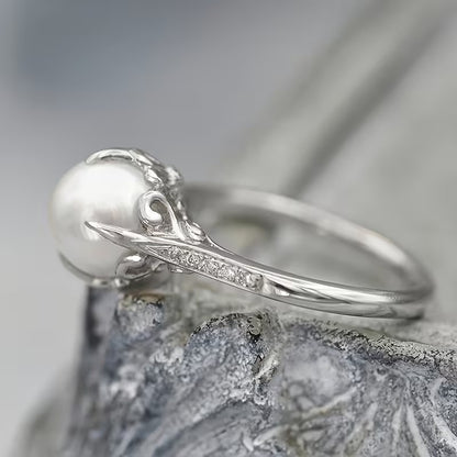 Breast Cancer Awareness Classic Pearl Ring
