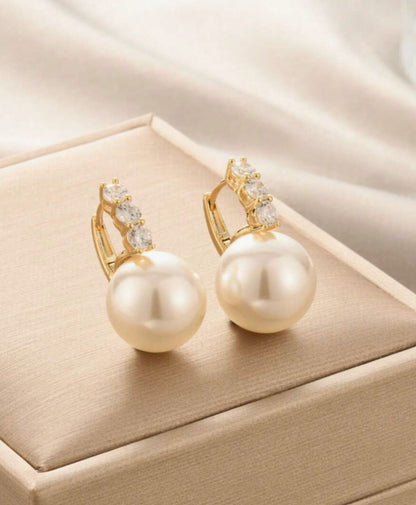Breast Cancer Awareness | Sparkle Pearl Earrings  | 1+1 Free Today