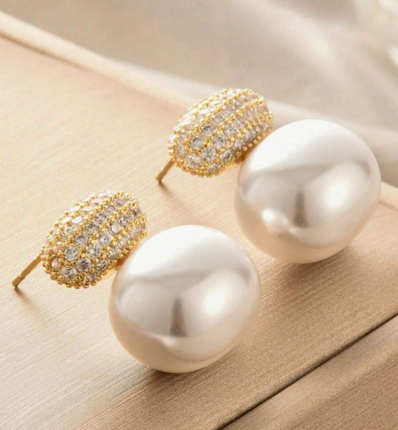 Breast Cancer Awareness | Shine Pearl Earrings  | 1+1 Free Today