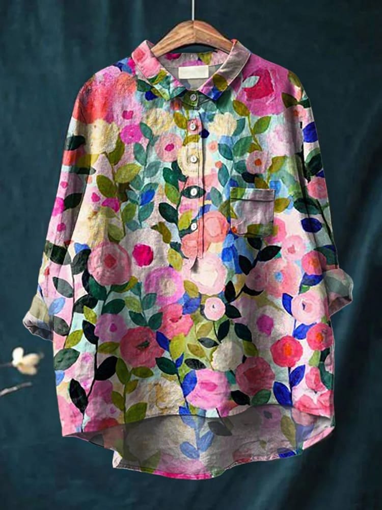 ISABELLE | Vibrant Floral Shirt