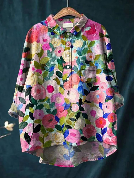 ISABELLE | Vibrant Floral Shirt