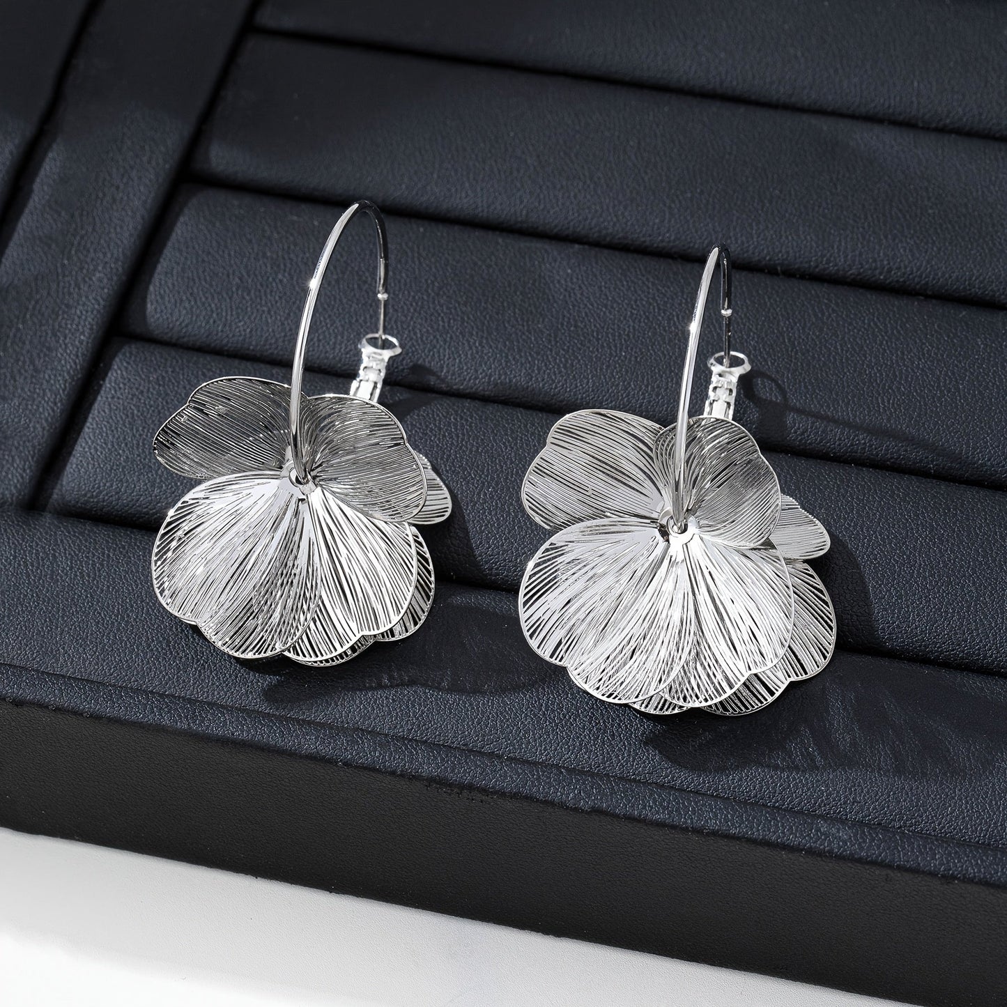 Exaggerated Gold Hollow Earrings