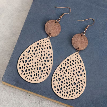 Vintage Leather Drop Earrings