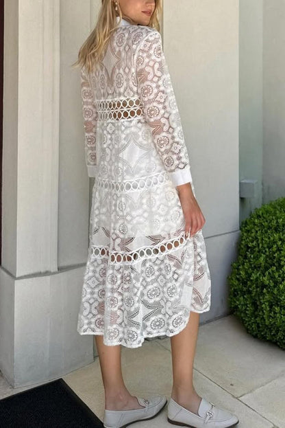 Cassia | Elegant Lace Button Shirt – Timeless Elegance, Everyday Comfort