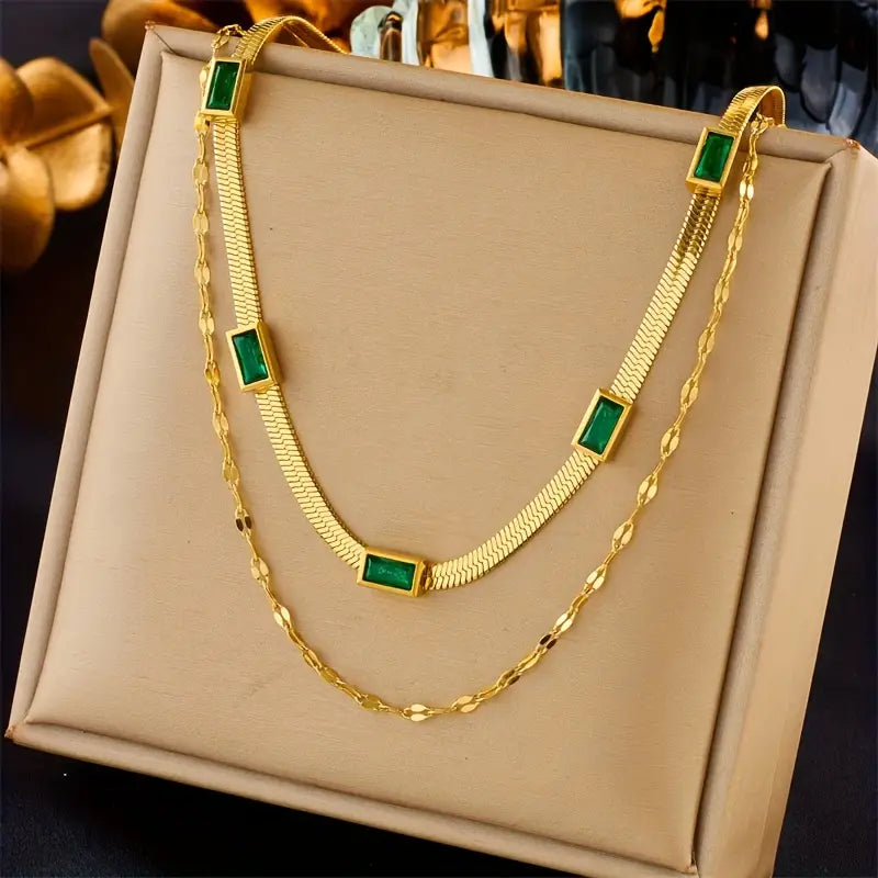 Sorella Gem Double Necklace