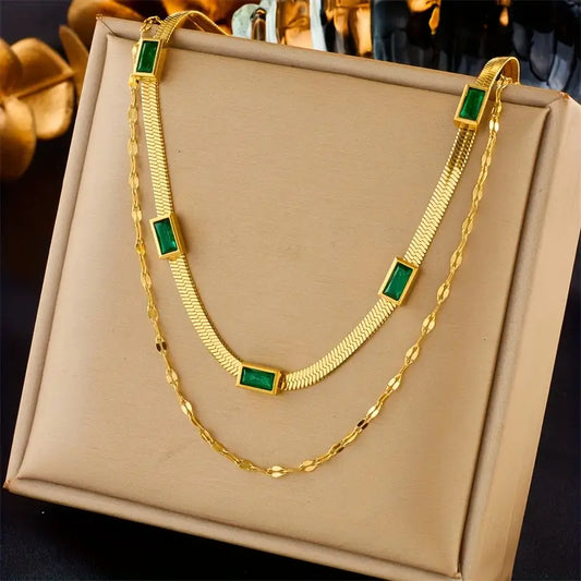 Sorella Gem Double Necklace