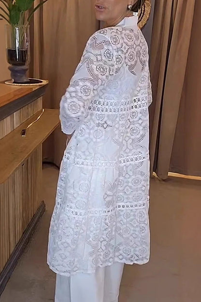 Cassia | Elegant Lace Button Shirt – Timeless Elegance, Everyday Comfort