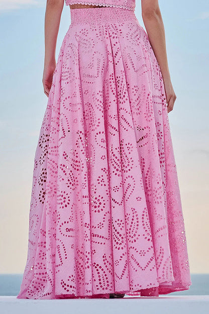 Larissa™ Embroidered Top & High-Waist Maxi Skirt Set | Elegant Two Piece Outfit