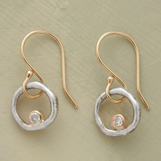 Retro Gold & Silver Earrings