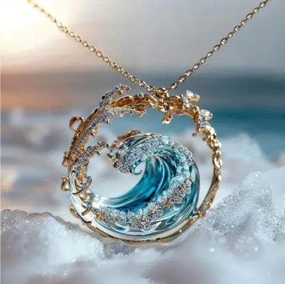 Ocean-Inspired Oath Pendant Necklace