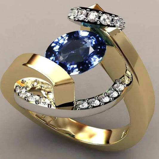 Classic Blue Zircon Vintage Ring
