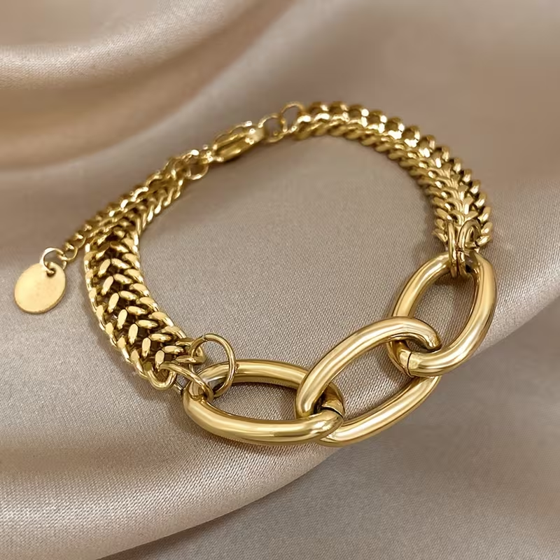 Chunky Chain Hoop Bracelet
