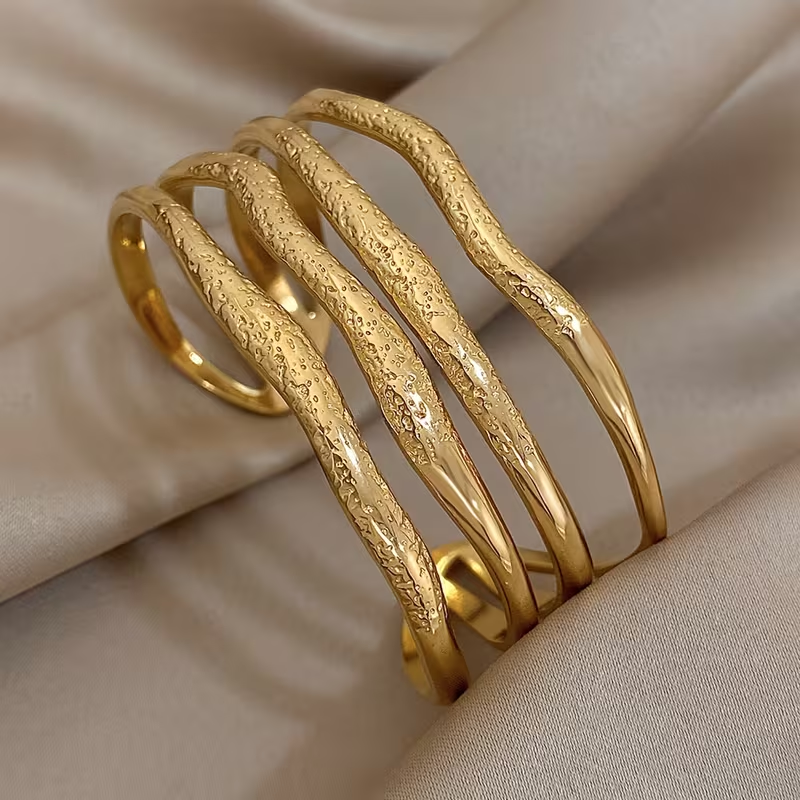 Open Layer Golden Bracelet