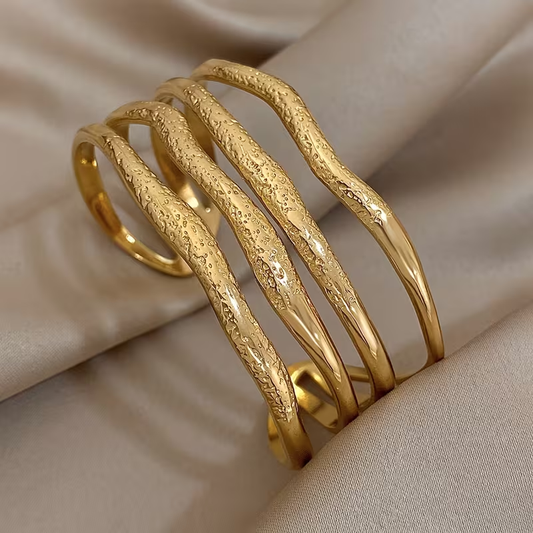Open Layer Golden Bracelet