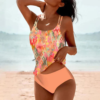 Madelyn | Vibrant Swimsuit Tank Top with Boxer Set