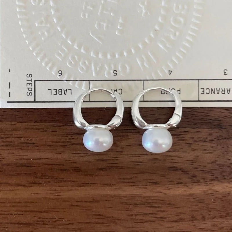 Unique Golden Pearl Earrings